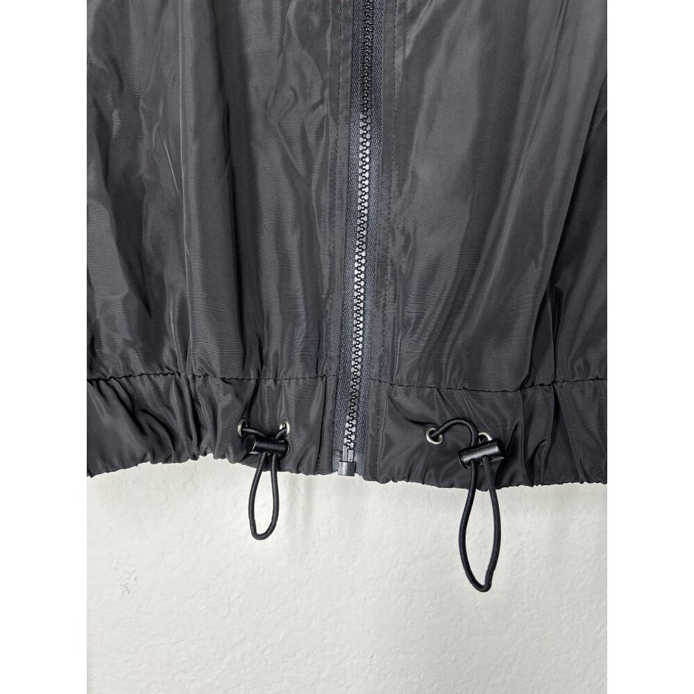 Forever 21 Black and Yellow Plaid Cropped Bomber Jacket Size Medium - Picture 6 of 9